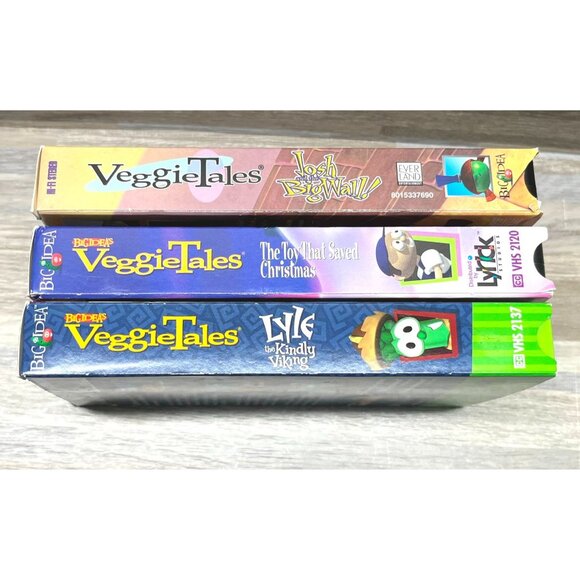 VeggieTales VHS Lot Josh & Big Wall Lyle Kindly Viking Toy That Saved Christmas - Picture 2 of 7